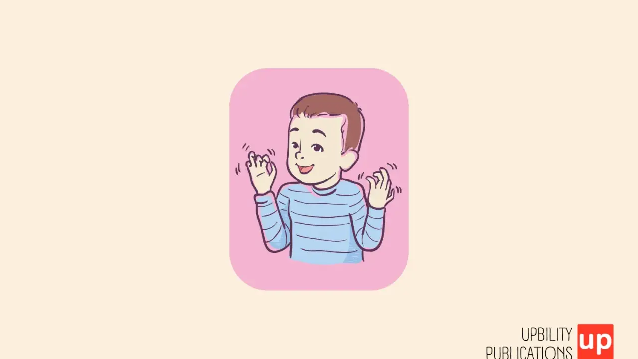 Bambino con autismo che fa stimming, muovendo le mani con gioia.