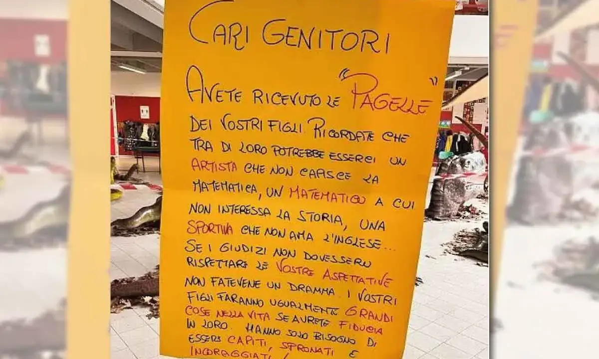 Lettera di una maestra ai genitori: "Ricordate che tra i vostri figli potrebbe esserci un artista o un matematico. Non fatevi un dramma se non rispettano le vostre aspettative, avranno bisogno di fiducia.