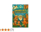 Copertina di libro con personaggi mitologici greci e un Pegaso, ideale per scoprire leggende per bambini e colorare.