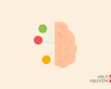 Cervello stilizzato con tre cerchi colorati collegati, simbolo di disprassia motoria e difficoltà di coordinazione.