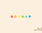 Sei pezzi di puzzle colorati in fila, che simboleggiano le funzioni esecutive nell'autismo.