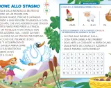 Daniela cerca lo stagno, ma si perde. Un cigno la aiuta. La storia è ricca di parole con GN e NI, perfetta per racconti brevi facili.