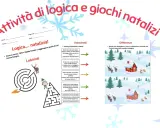 Attività di logica e giochi natalizi con indovinelli, labirinti e differenze per divertirsi durante le feste.