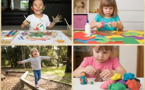Bambini dipingono, ritagliano carta, giocano all'aperto e modellano con la pasta: ecco cosa costruire con le costruzioni creative!