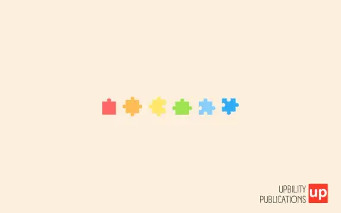 Sei pezzi di puzzle colorati in fila, che simboleggiano le funzioni esecutive nell'autismo.