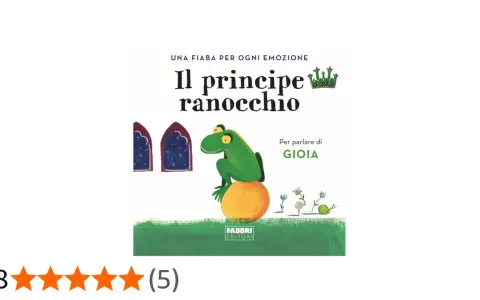 Copertina del libro "Il principe ranocchio" con un ranocchio verde su una palla arancione, vicino a finestre gotiche e fiori.