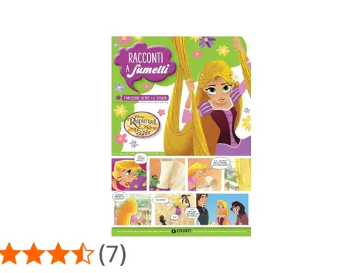 Copertina di "Racconti a fumetti: Rapunzel la serie", con Rapunzel da piccola e altri personaggi in vignette.