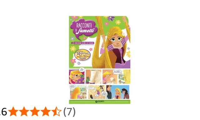 Copertina di "Racconti a fumetti: Rapunzel la serie", con Rapunzel da piccola e altri personaggi in vignette.