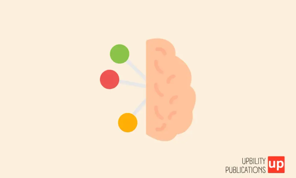 Cervello stilizzato con tre cerchi colorati collegati, simbolo di disprassia motoria e difficoltà di coordinazione.